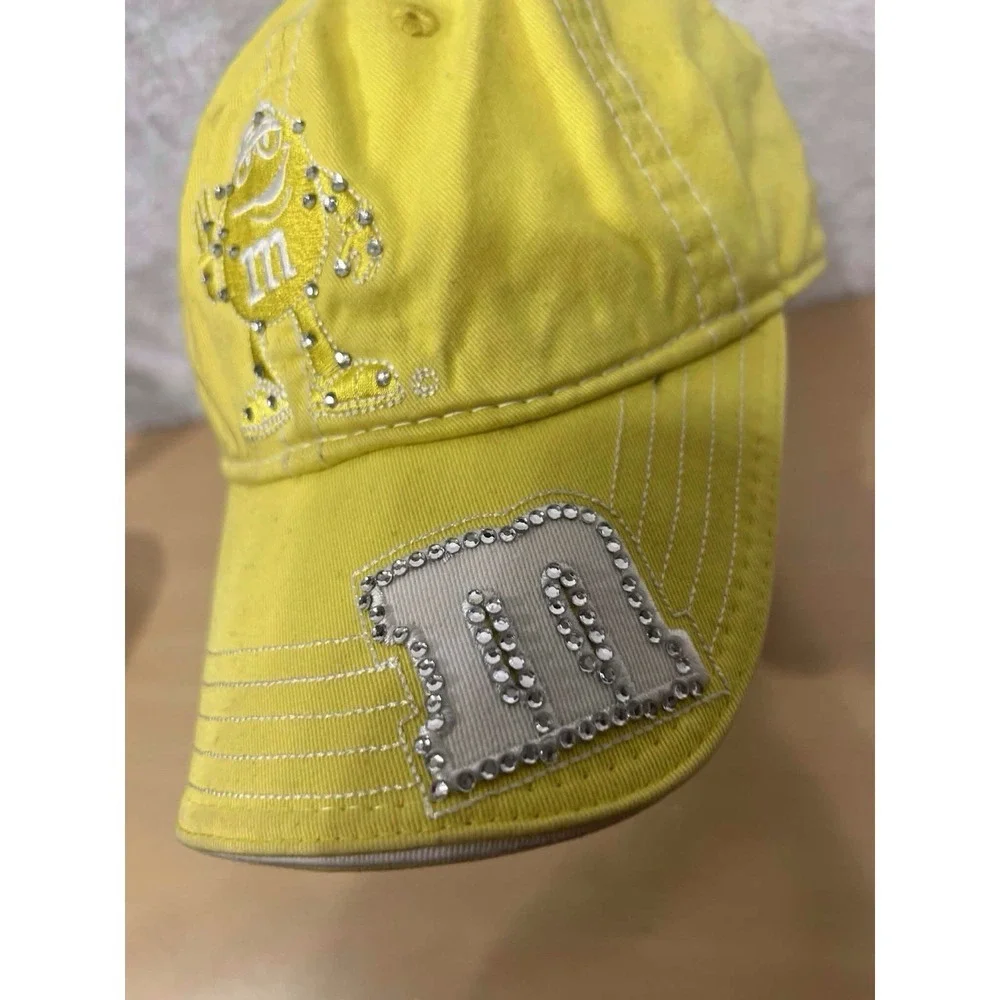 2007‎ M&M's Yellow Rhinestone Adjustable Baseball Cap Chase Authentics